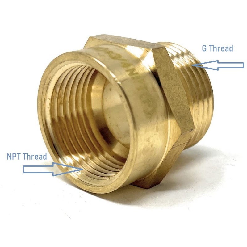 Cascada Showers G Thread (British BSPP) Male to NPT Thread Female Pipe Fitting Adapter - Lead-Free Adapter (3/4 inch) - Image 4